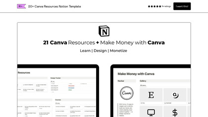 Canva Resources Notion Template image