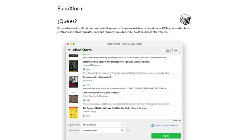 EbookXform Landing Page