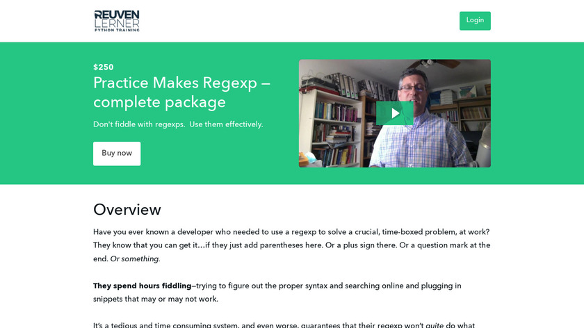 Practice Makes Regexp Landing Page
