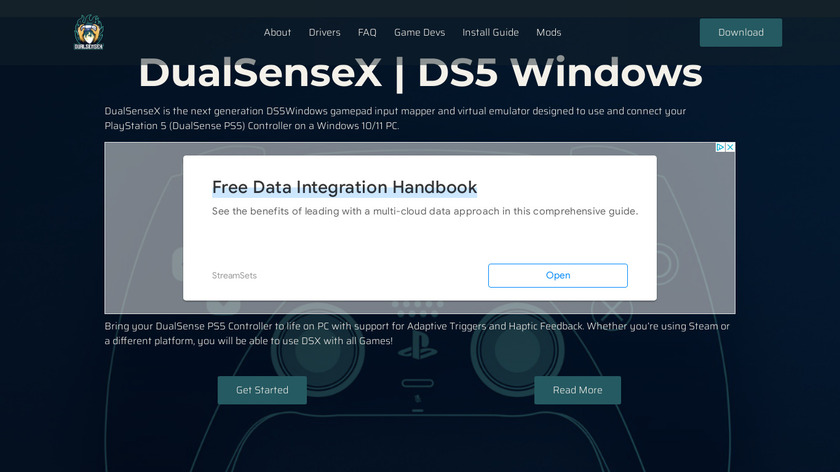 DualSenseX Landing Page