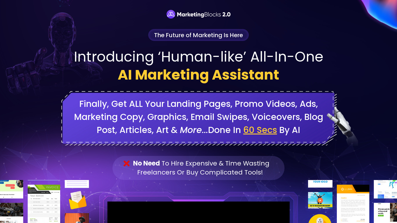 MarketingBlocks AI Landing page