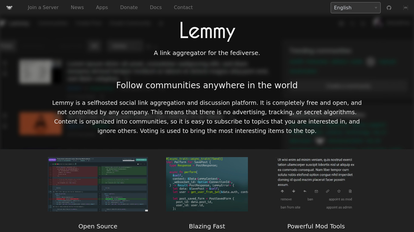 Jerboa for Lemmy Landing page