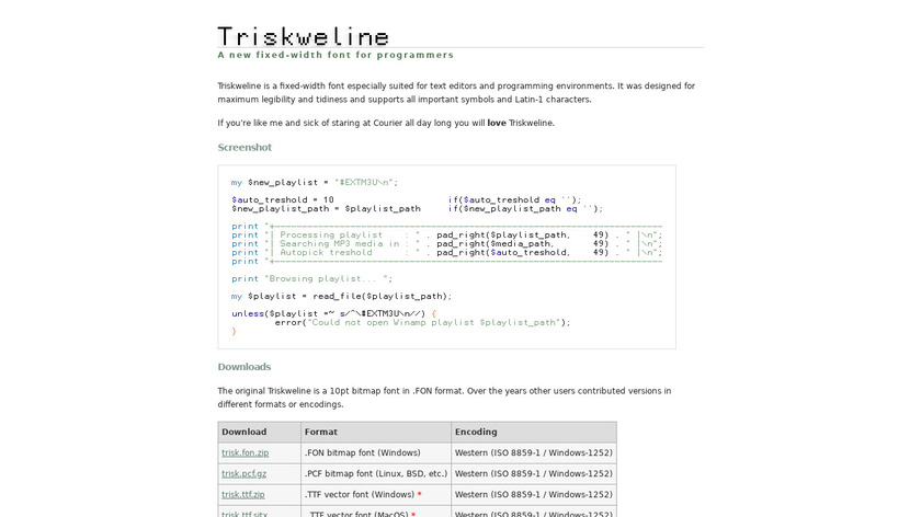 Triskweline Landing Page