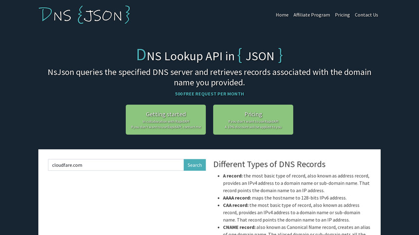 NsJson Landing Page