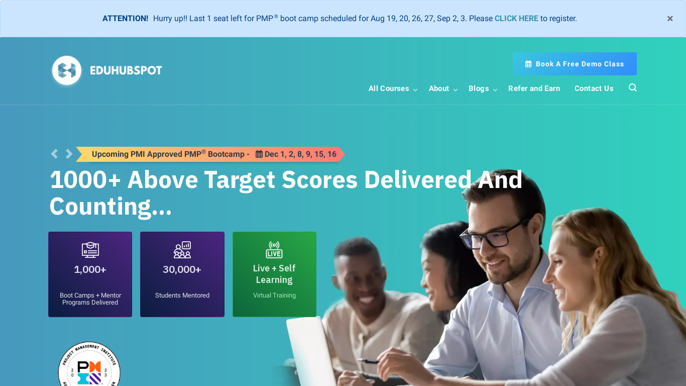 EduHubSpot Landing page