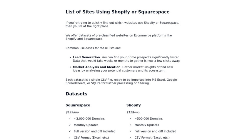 Sites That Use XYZ Landing Page