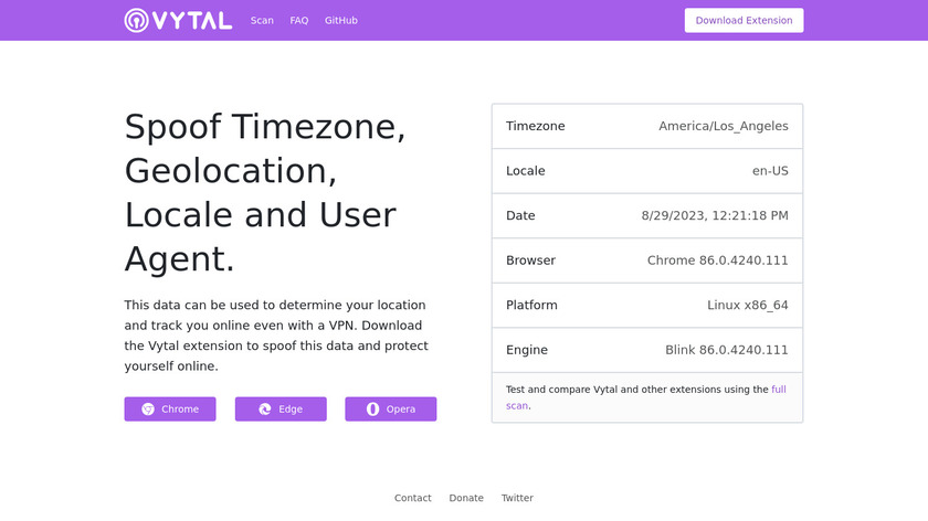 Vytal Landing Page
