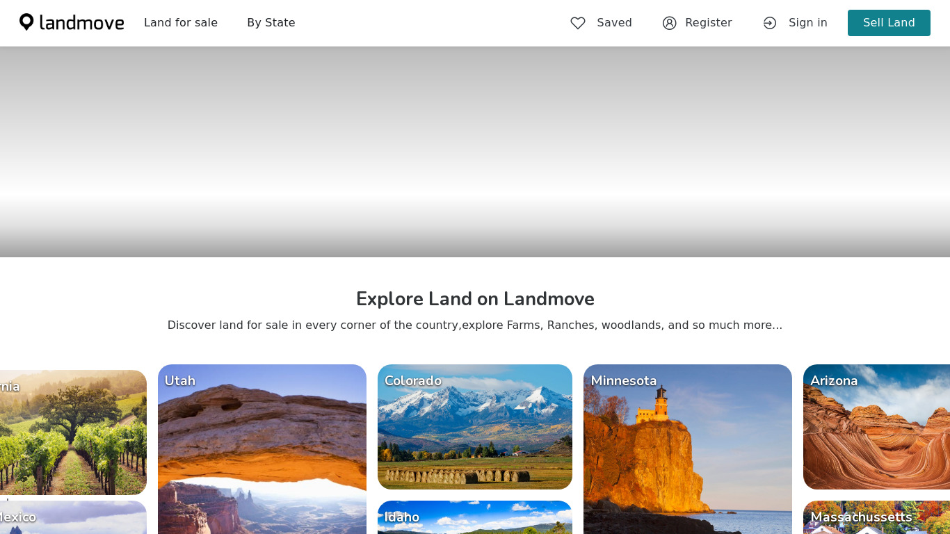 Landmove Landing page