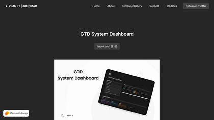 GTD System Dashboard image