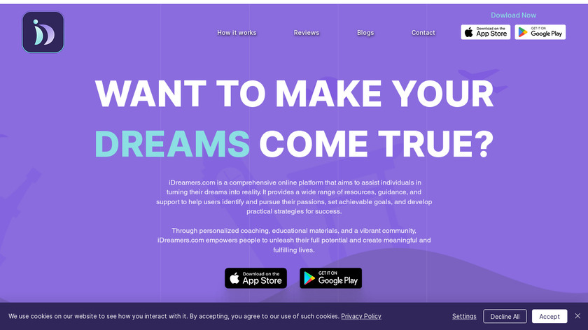 iDreamers Landing Page