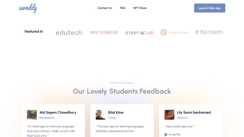 Swoddy Landing Page