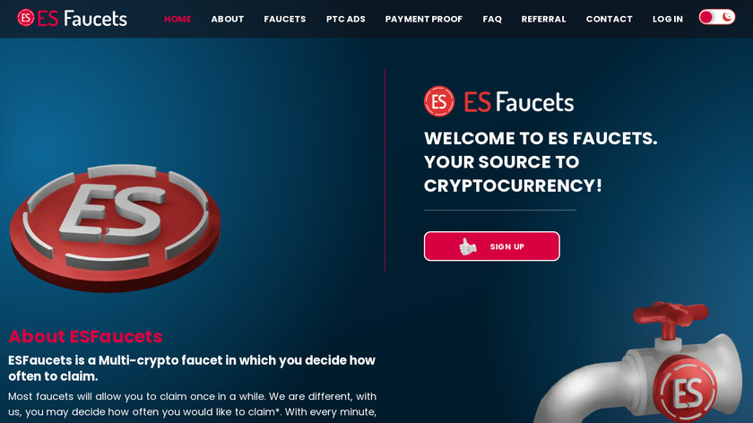 Es Faucets Landing Page
