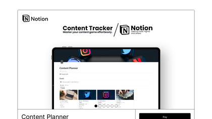 Notion Content Planner image