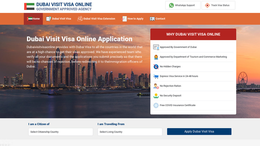 Dubai Visit Visa Online Landing Page