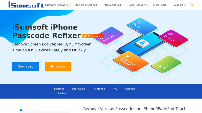 iSumsoft iPhone Passcode Refixer Landing Page