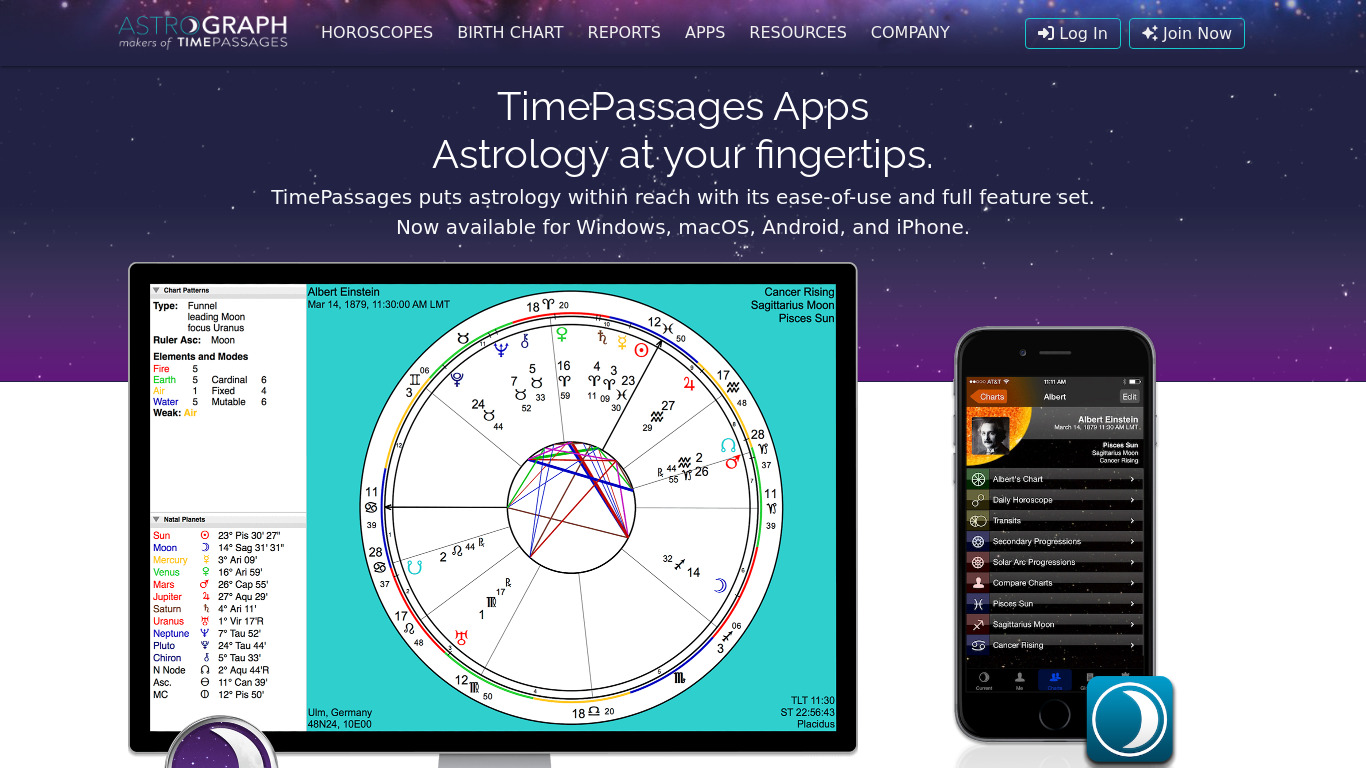 AstroGraph Landing page