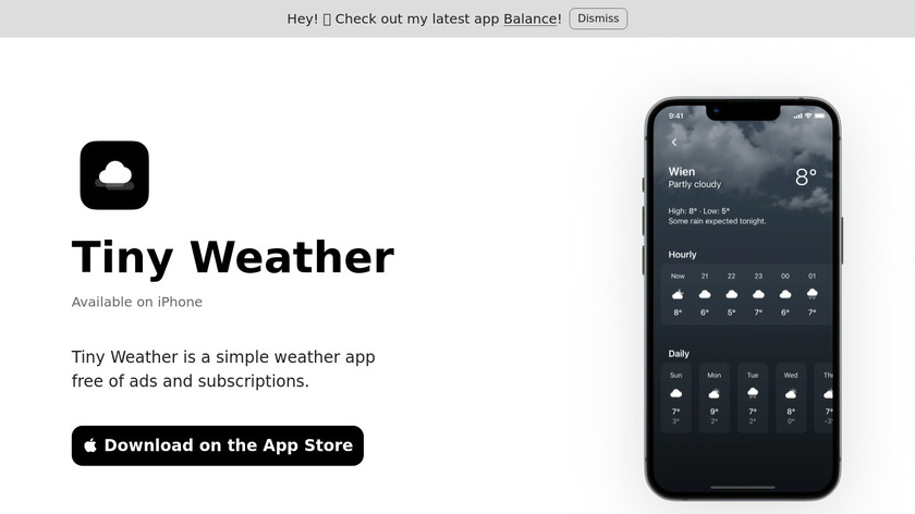 Tiny Weather Landing Page