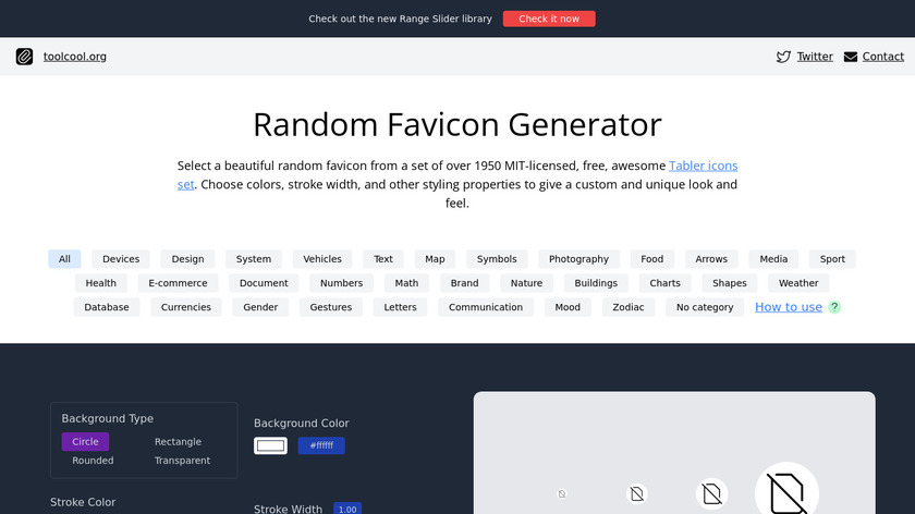 Random Favicon Generator Landing Page