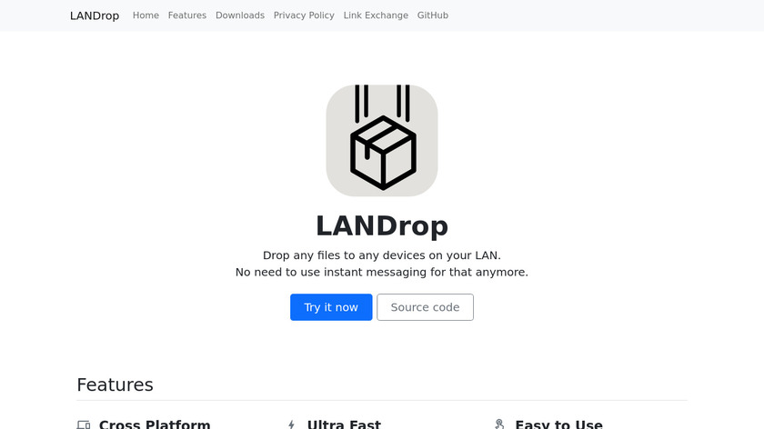 LANDrop Landing Page