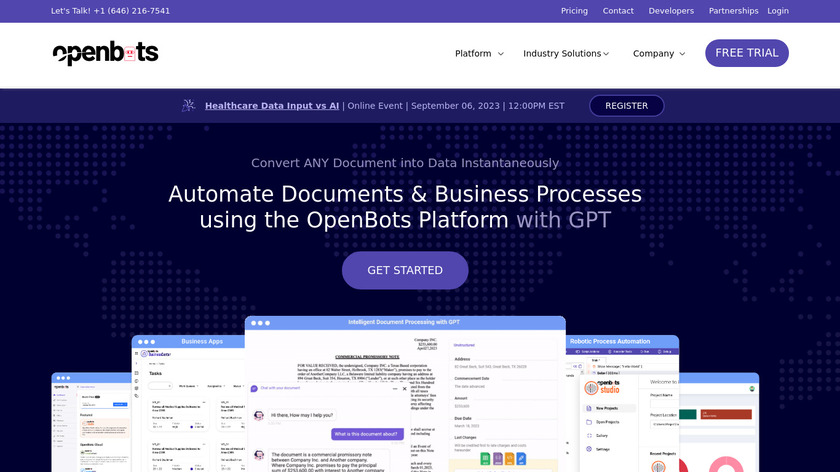 Openbots Landing Page