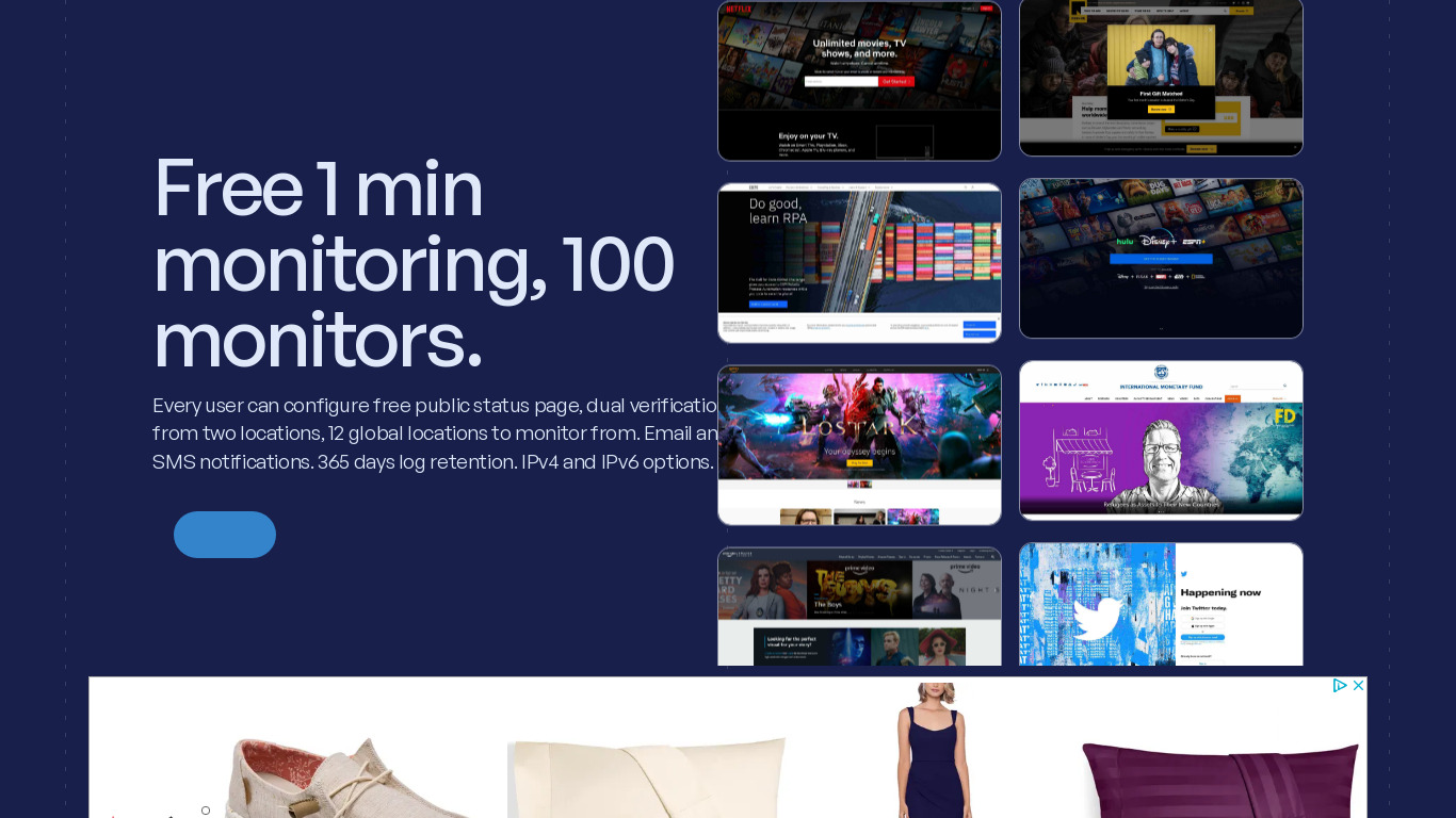 SERVER-UPTIME Landing page