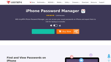 AnyMP4 iPhone Password Manager image