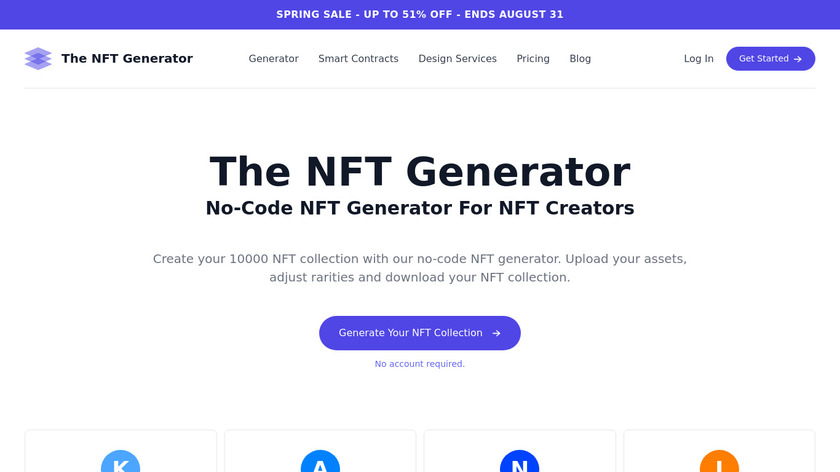 The NFT Generator Landing Page