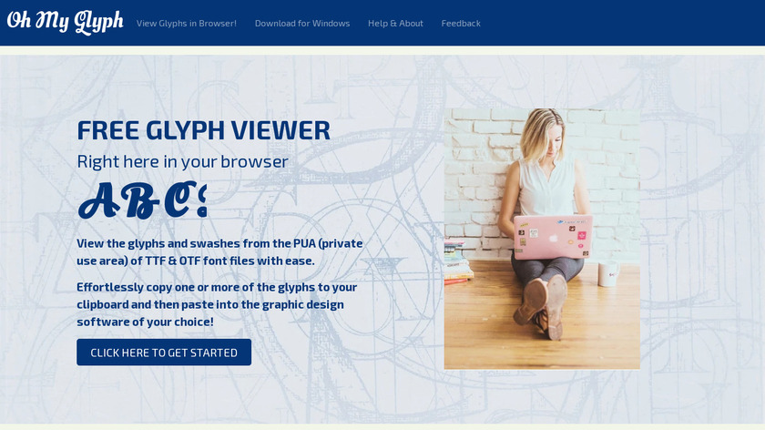 Oh My Glyph Landing Page
