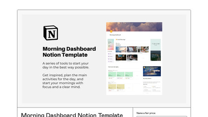 Morning Dashboard Notion Template image