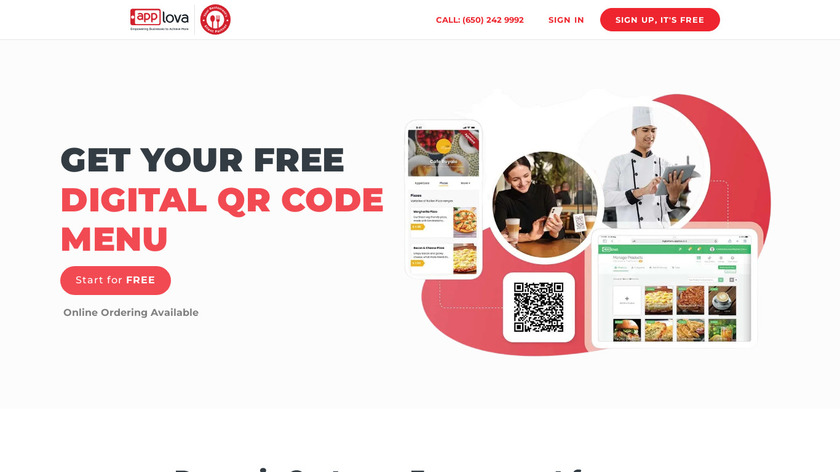 Applova Digital Menu Landing Page