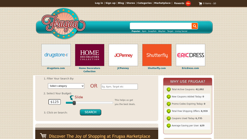 Frugaa Landing Page