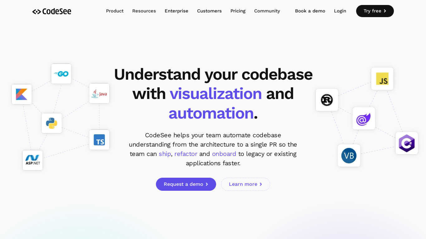 CodeSee Maps Landing page