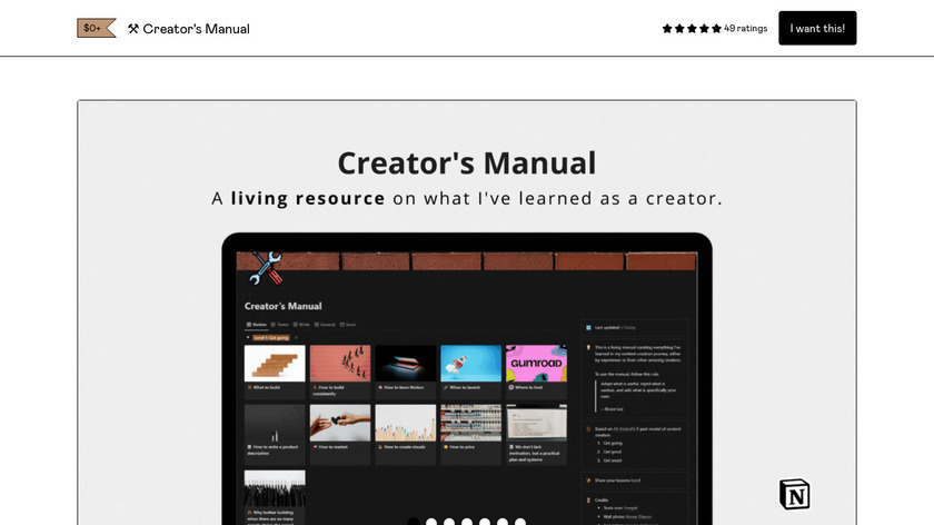 ⚒️ Creator's Manual Landing Page