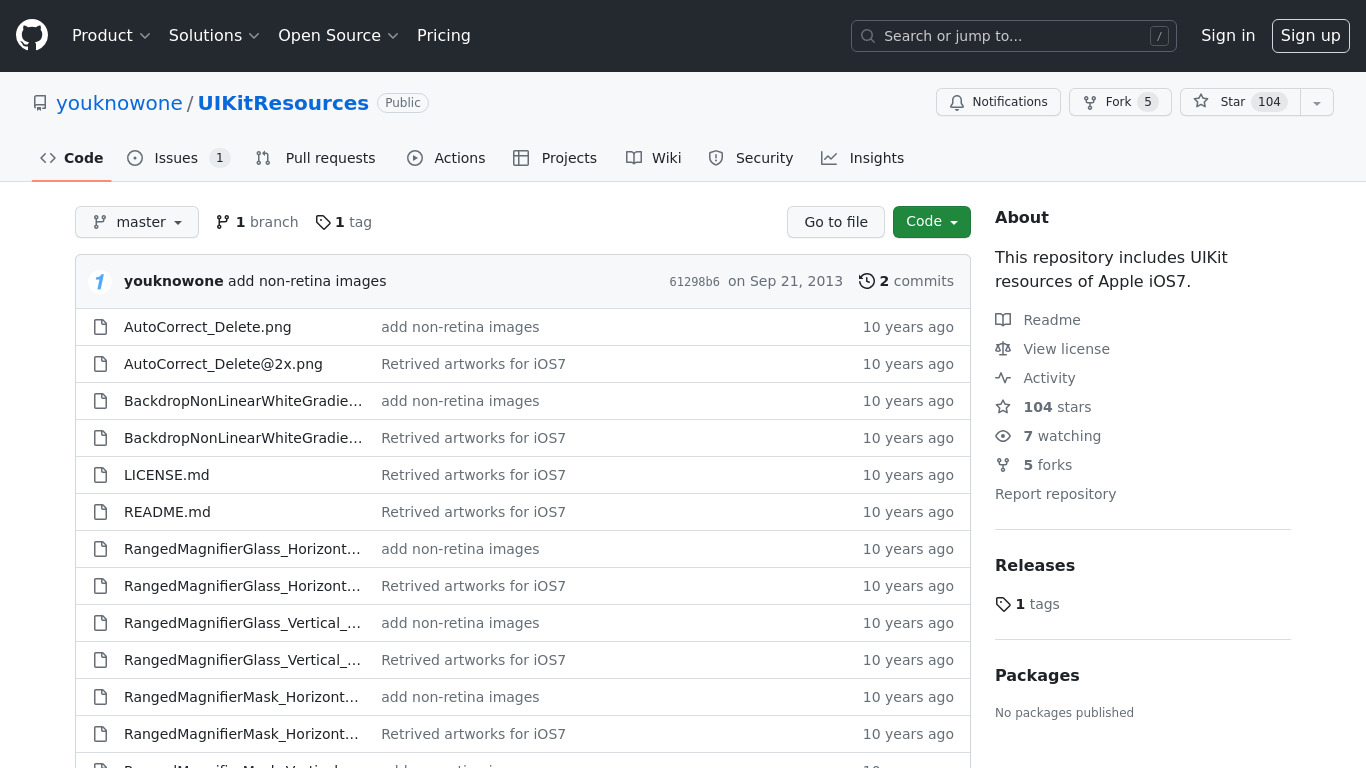 UIKitResources Alternatives Landing page