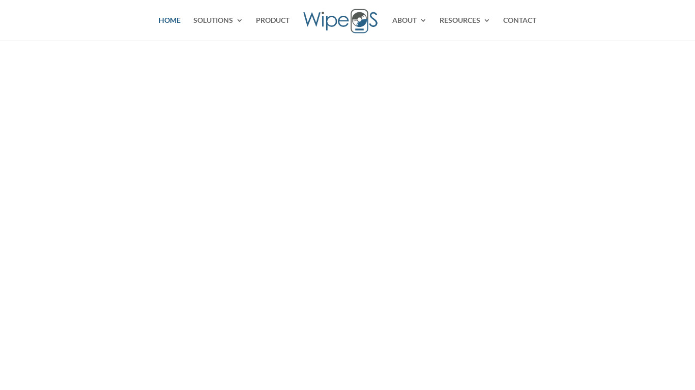 WipeOS Landing page