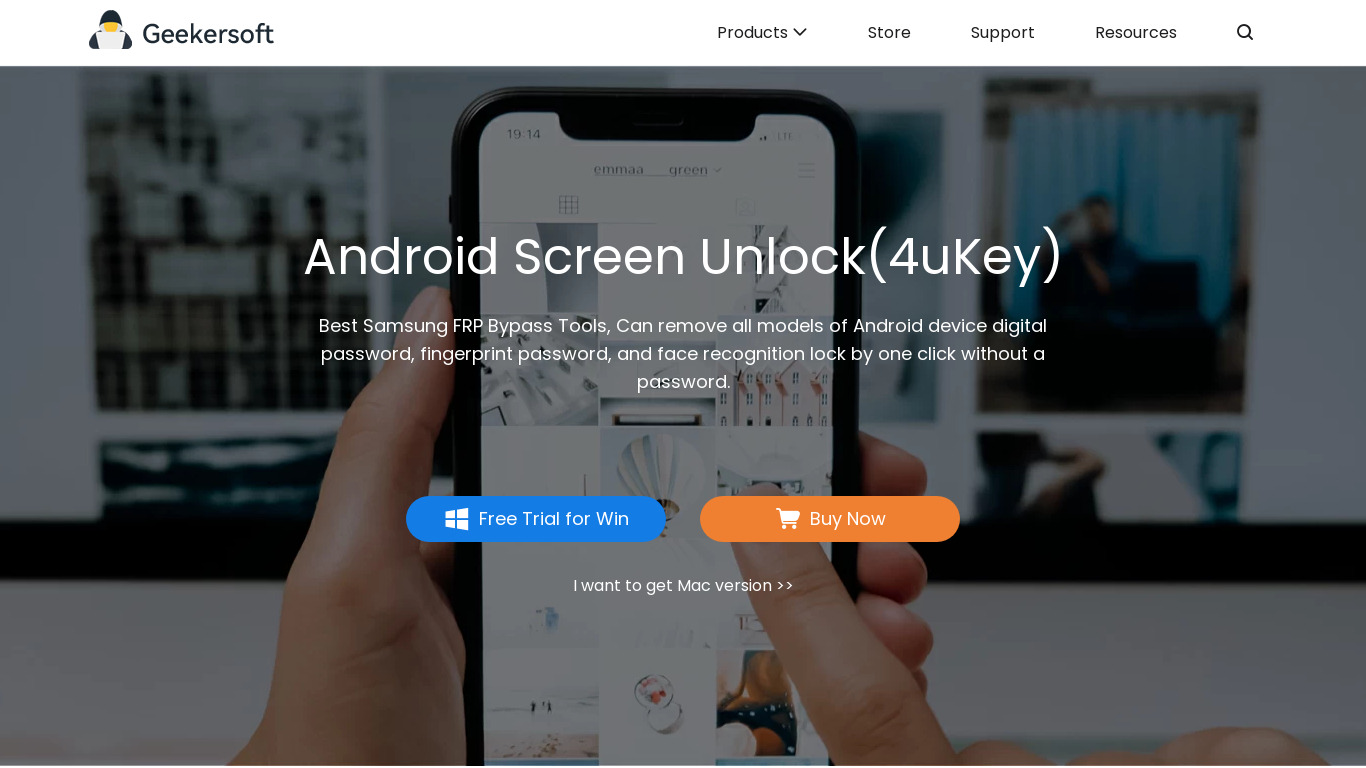 Geekersoft UnlockGo(Android) Landing page