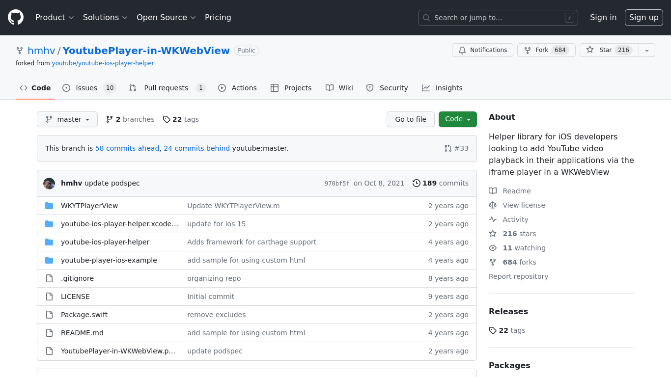 YoutubePlayer-in-WKWebView Alternatives Landing page