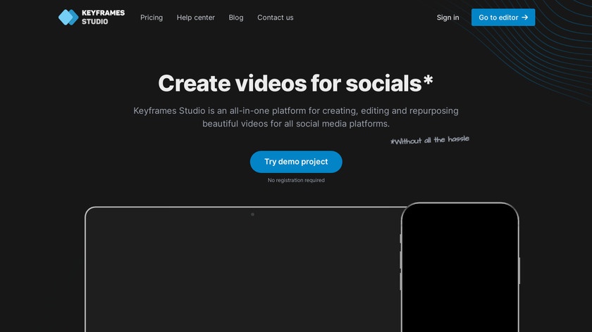 Keyframes Studio Landing Page