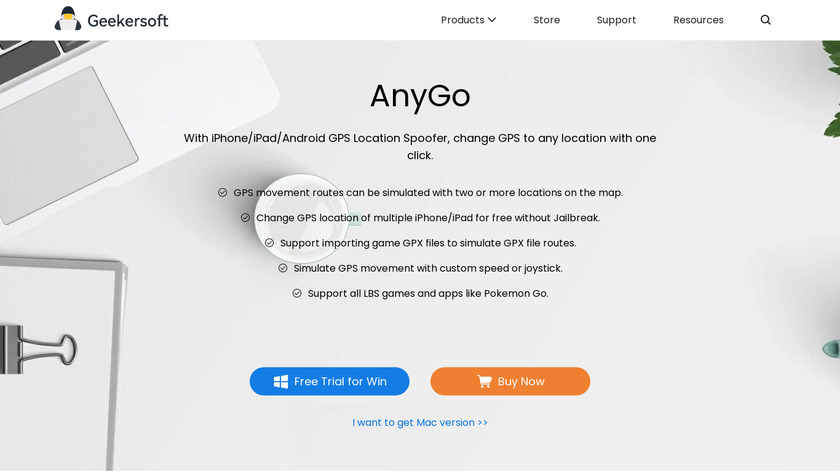 Geekersoft AnyGo Landing Page