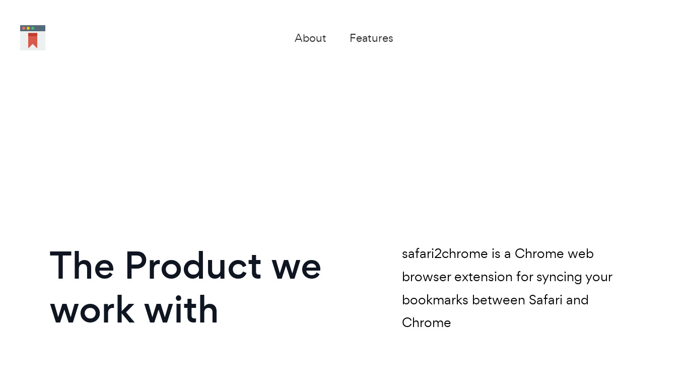 safari2chrome Landing page