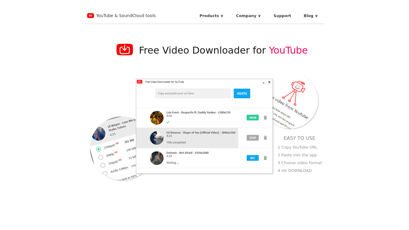 Notmp3 YouTube Video Downloader Landing page