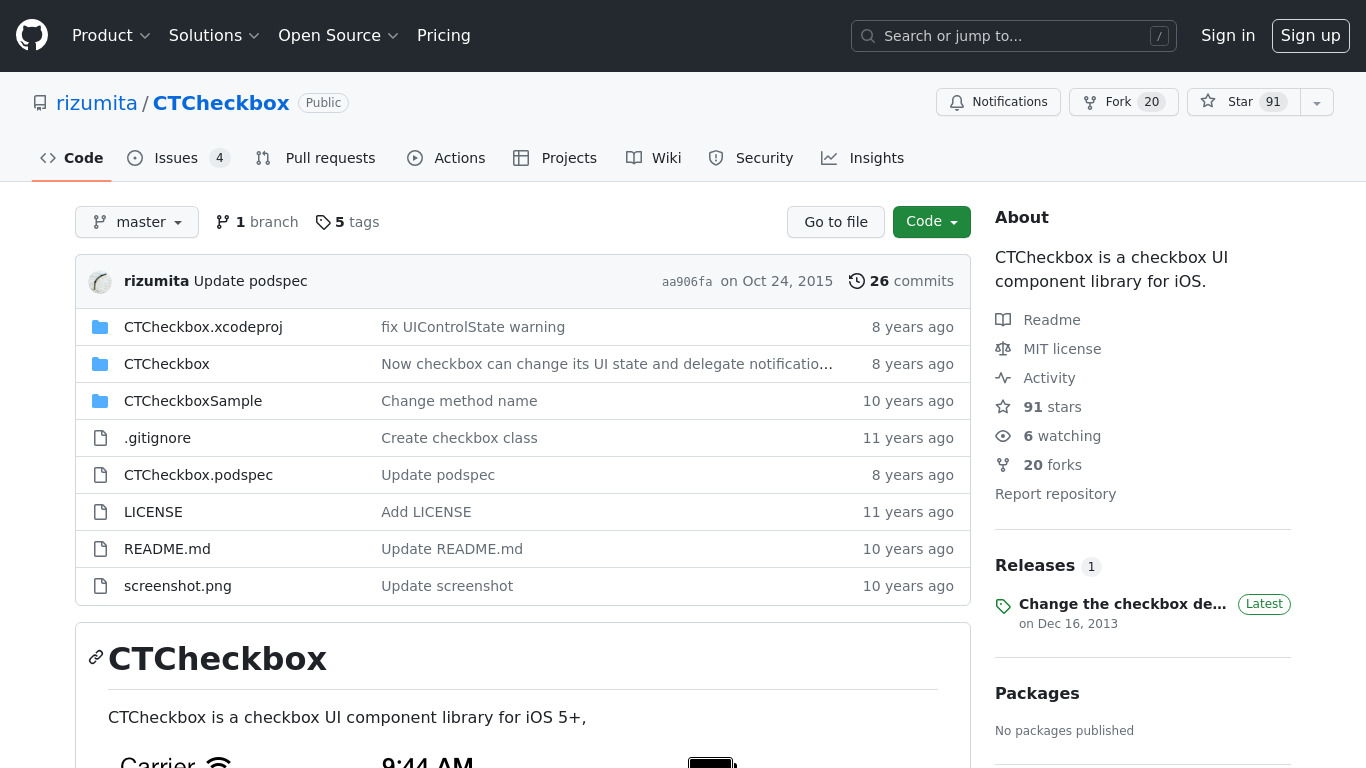 CTCheckbox Alternatives Landing page