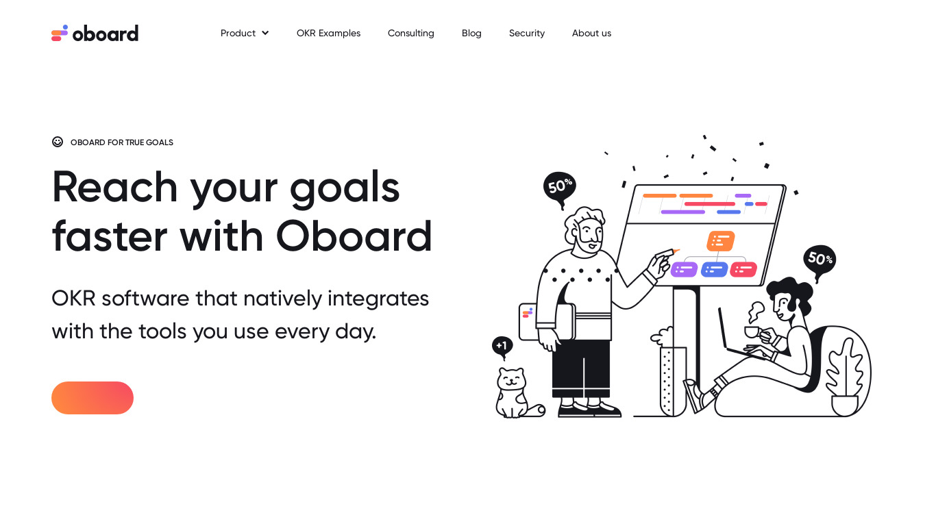 Oboard.io Landing page
