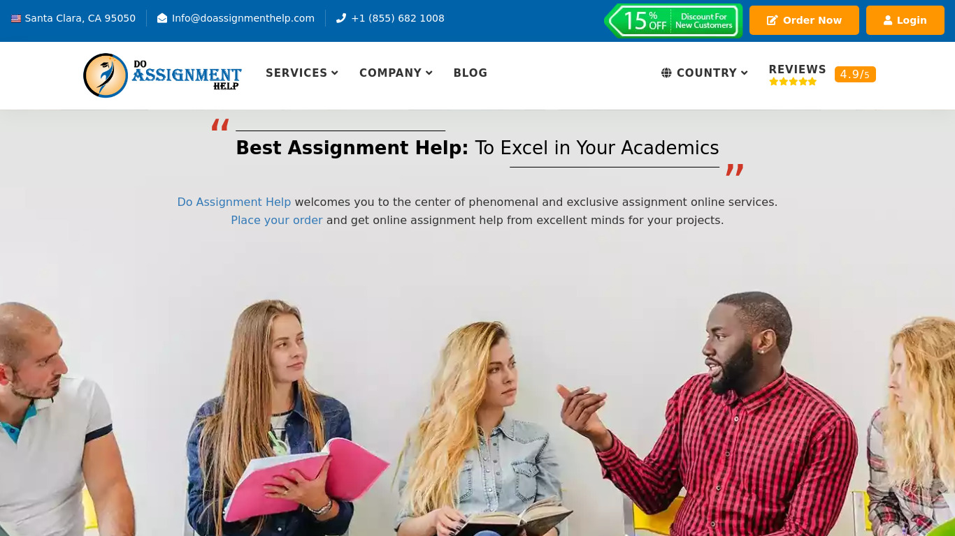 Do Assignment Help Landing page