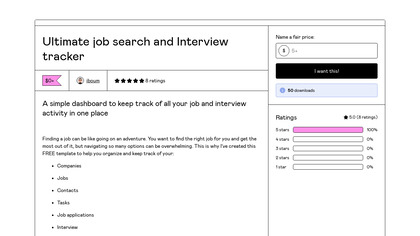 Job search and Interview tracker image
