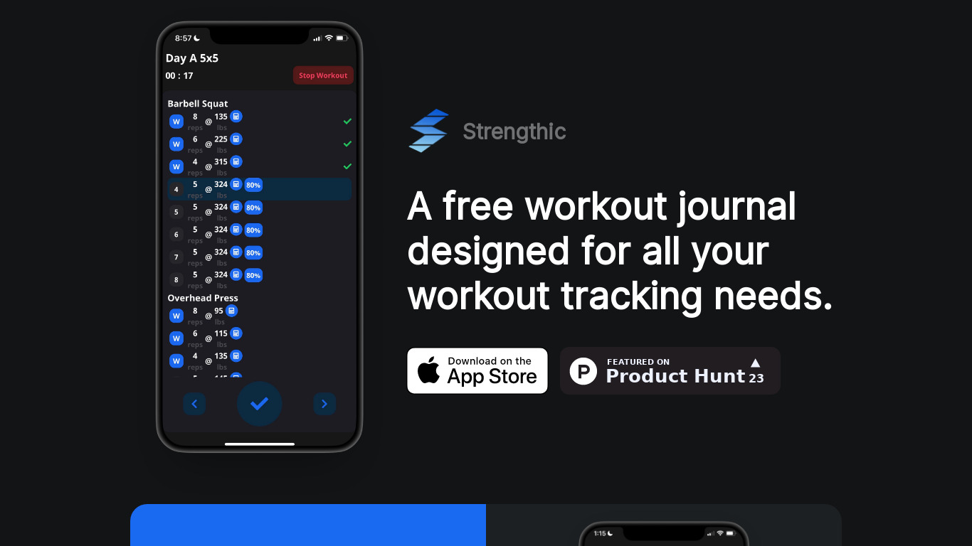 Strengthic Landing page