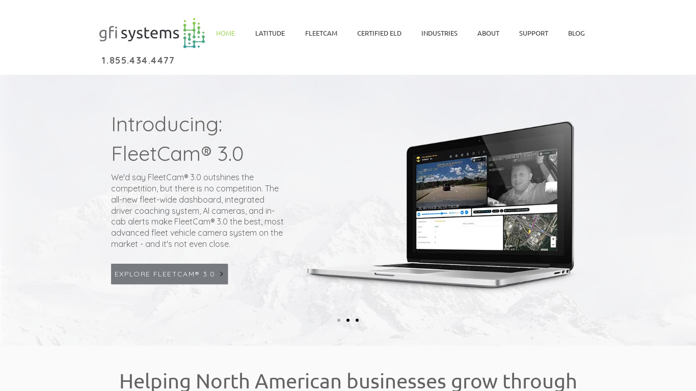 GFI Systems Landing page