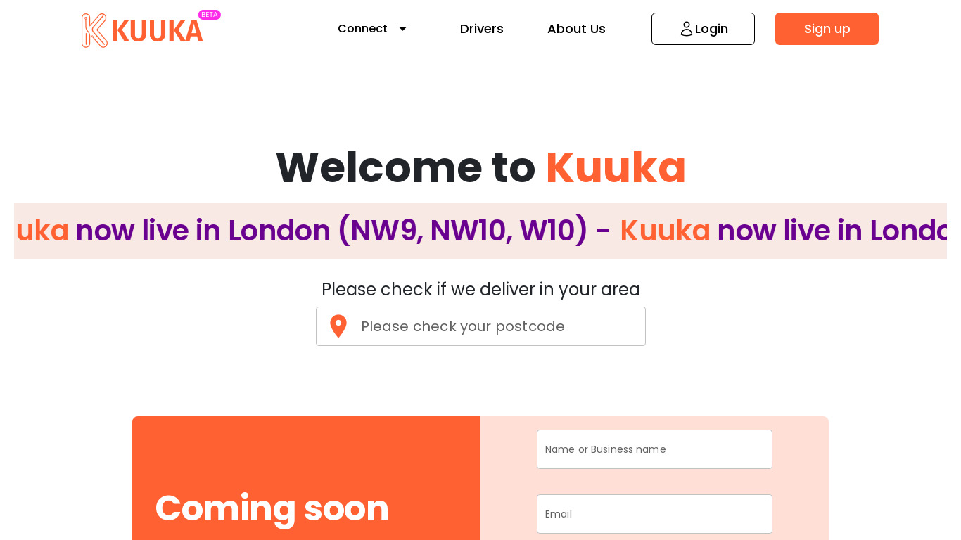 Kuuka Landing page