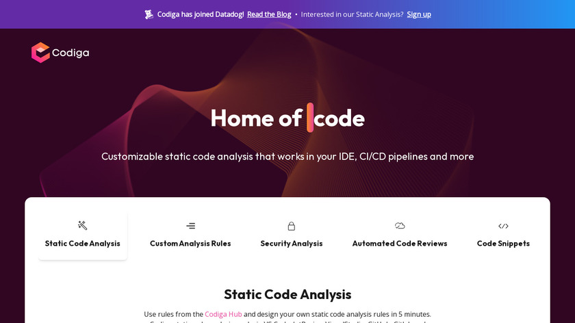 Codiga.io Landing Page