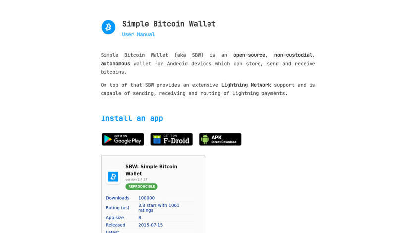 Bitcoin Simple Wallet Landing Page